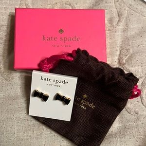 NWT Kate Spade Black “Take a Bow” Earrings